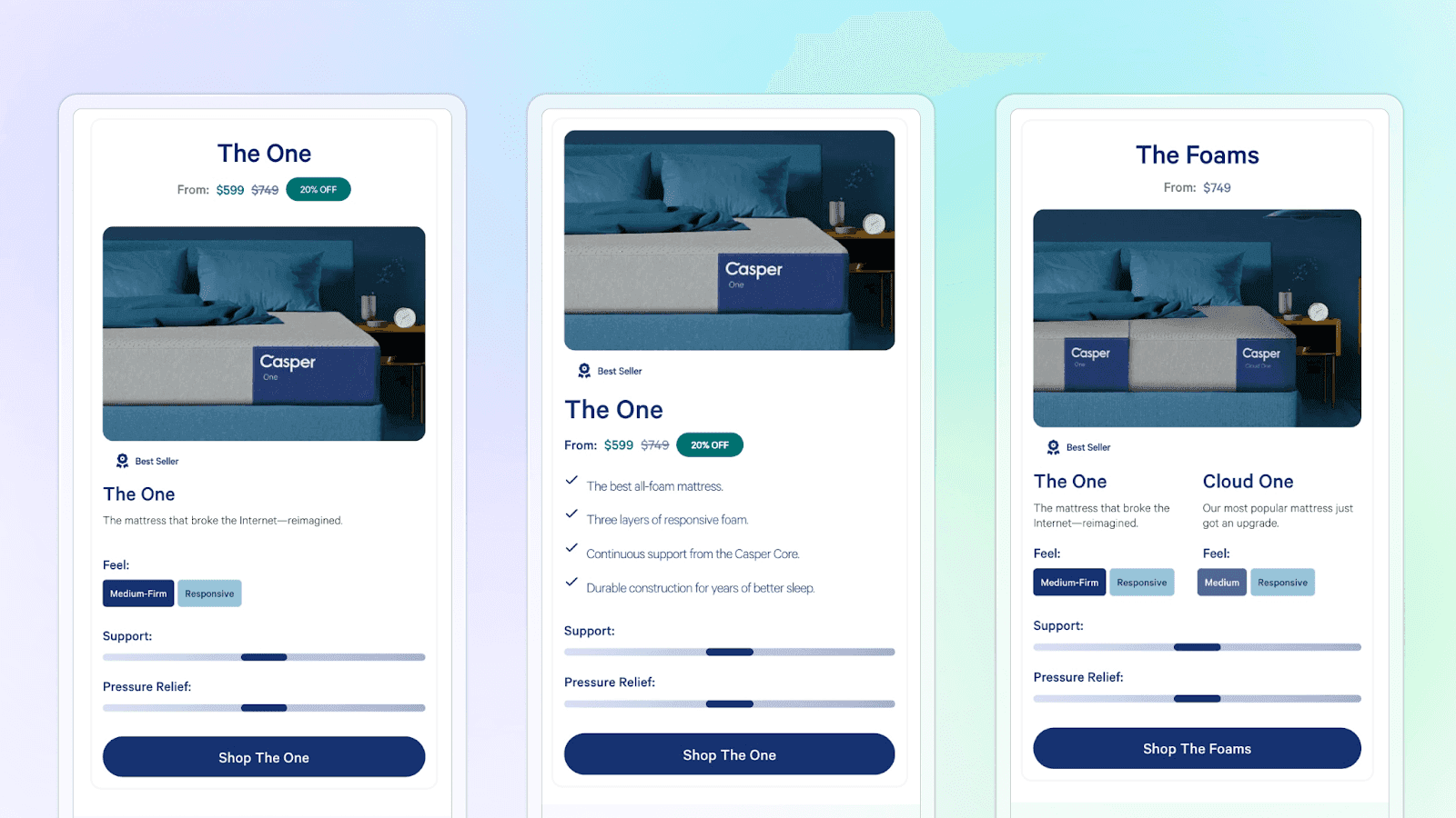 casper mattress card experiement