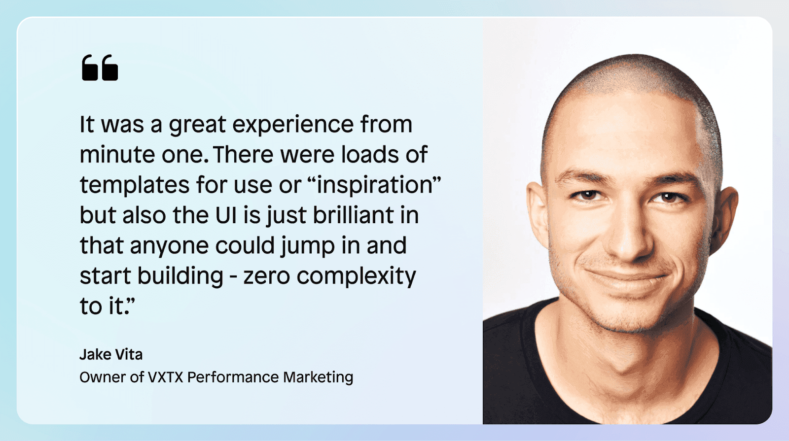 jake vxtx quote about Instant