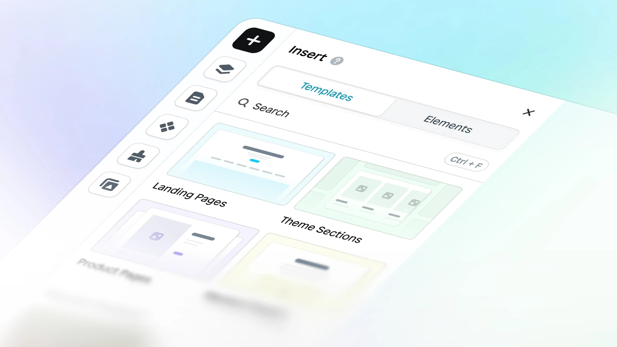 Grid, Dynamic Product Fields, & Insert panel — product screenshot