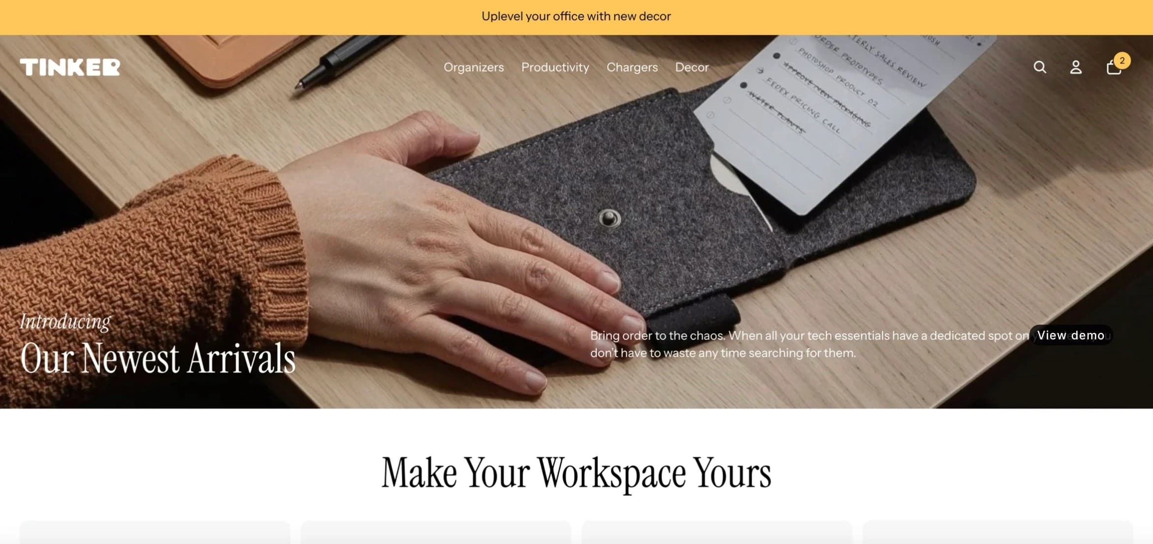 tinker shopify theme