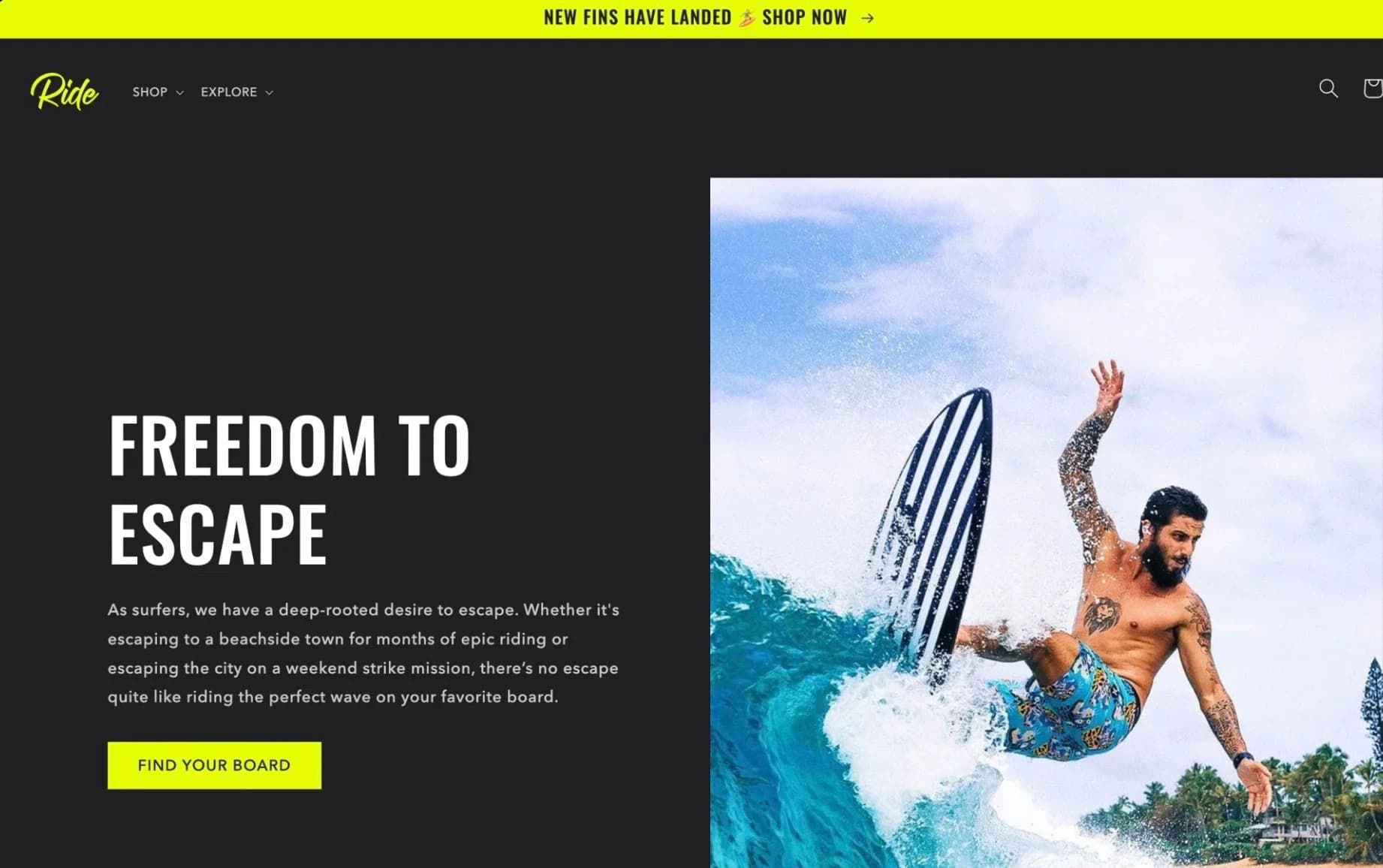 ride shopify theme