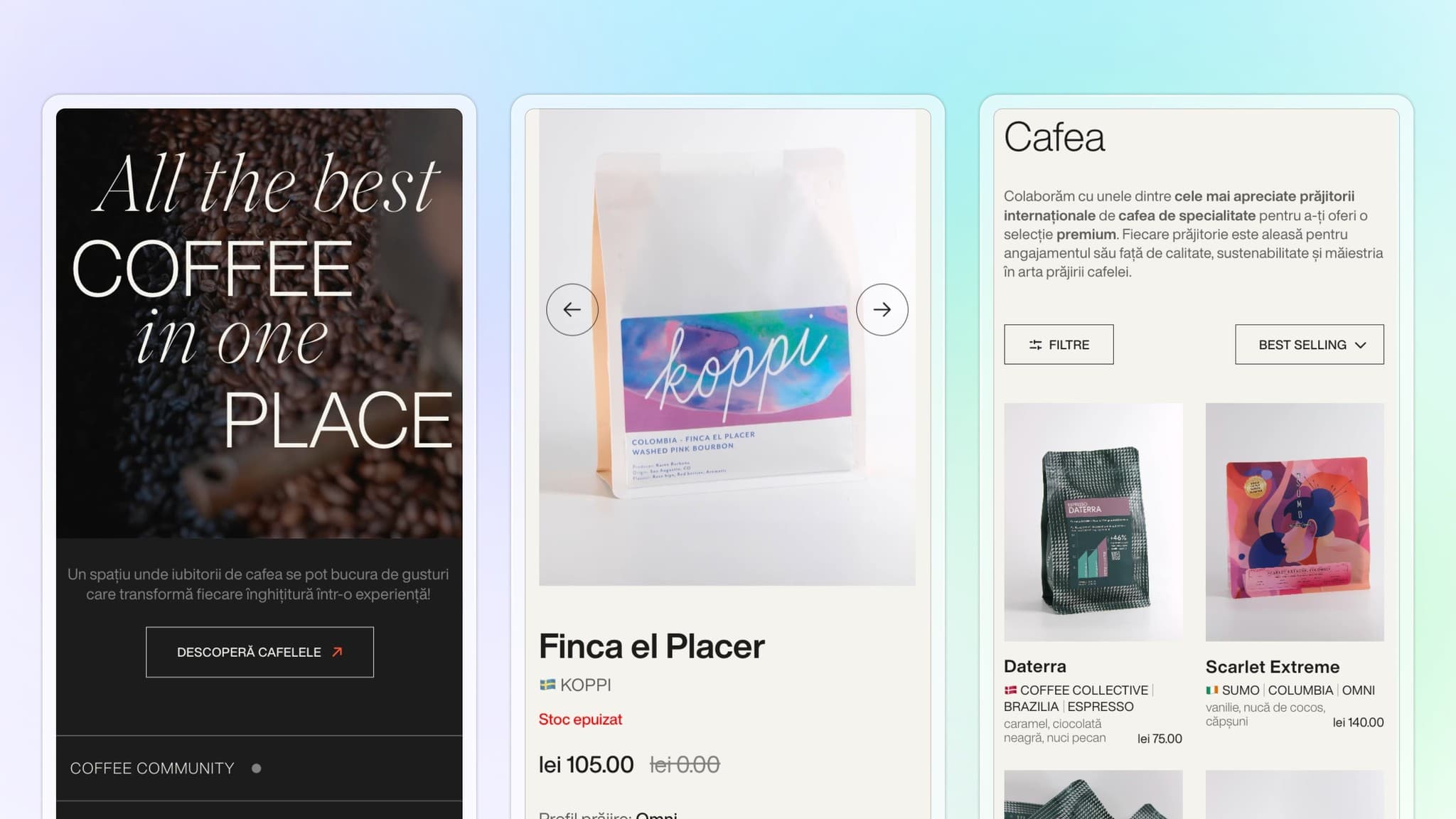 shopify theme pages built in Instant