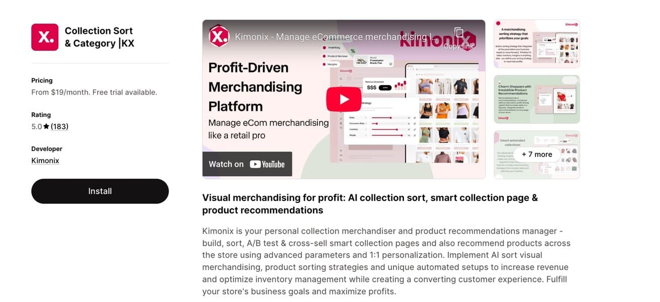 collection and sort category app