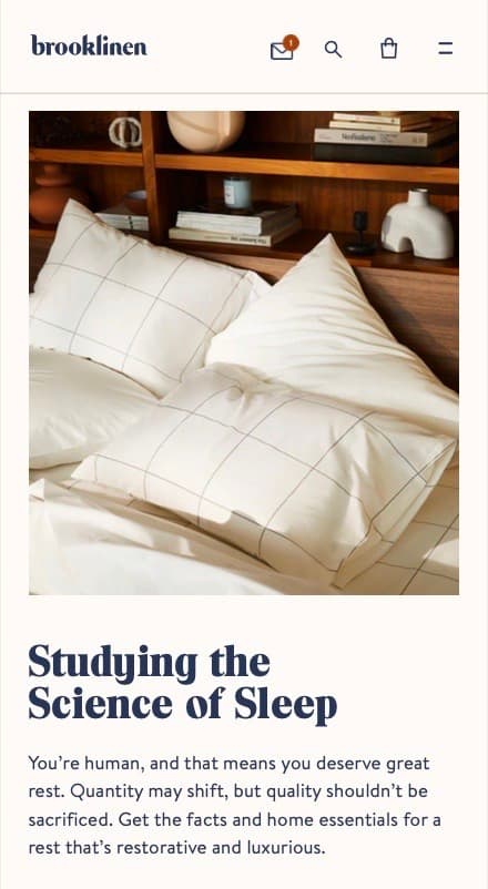brooklinen header section