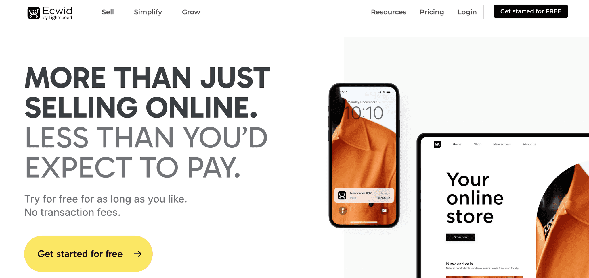 ecwid - eCommerce website builders