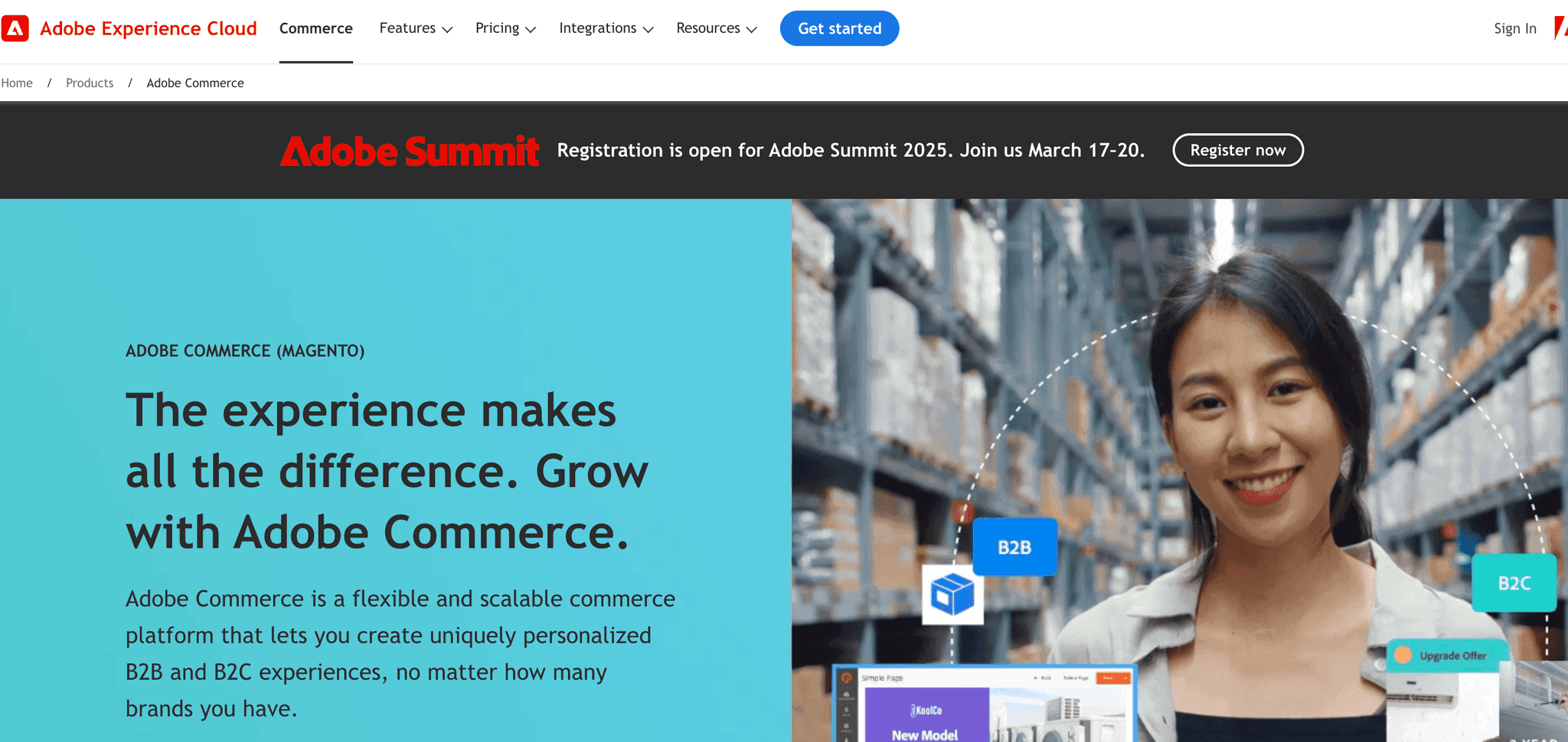 adobe commerce - eCommerce website builders