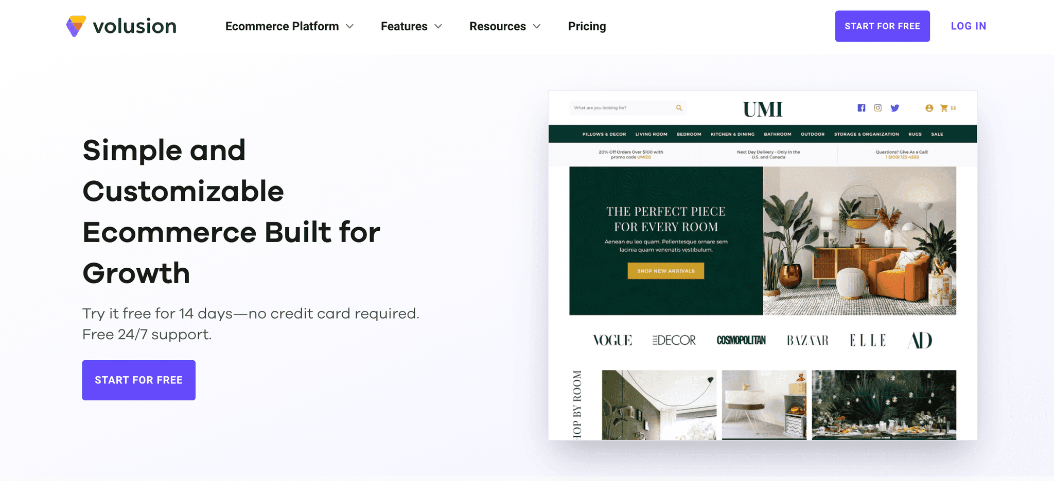 volusion - eCommerce website builders